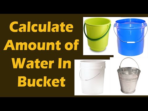 Part of a video titled Calculate Amount of Water in a Bucket - YouTube