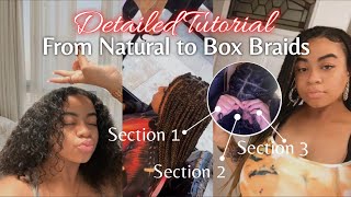 How to box braid Easy & Detailed Version