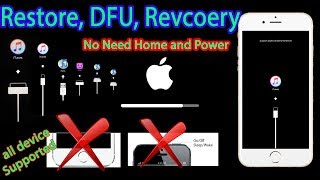 Restore /DFU iPhone without home and Power button iPhone 7/ 6 Plus/6s/6/5S/5C/5/4S/4/3GS/iPad/iPod