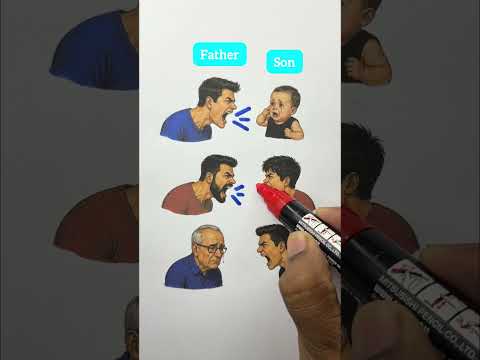 Father V's Son 😡😭 #art #viral #father #son #trending #shorts