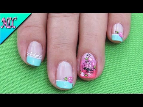 DECORACIÓN DE UÑAS VINTAGE♥ – FRANCÉS nail art♥ – VINTAGE ROSES nail art – NLC