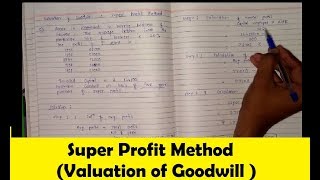 Super Profit Method - Valuation of Goodwill (B.com) || SGBAU COMMERCE