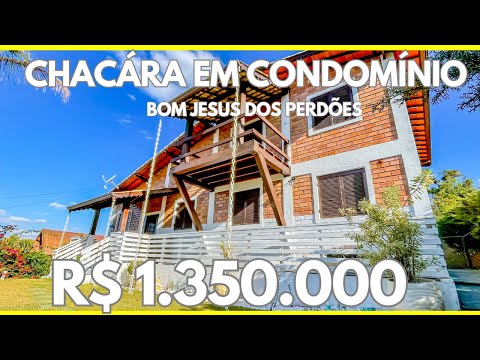 Country house in a gated community - Robust and rustic construction - R$ 1,350,000