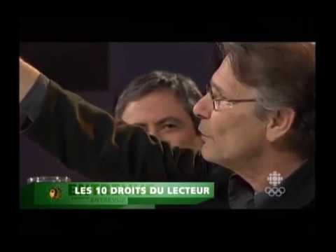 Daniel Pennac, prix Renaudot pour son roman ''Chagrin d'école'' à Tout Le Monde En Parle en 2008