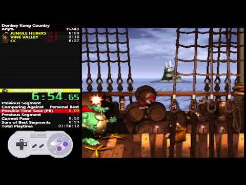 Donkey Kong Country Speedrun ALL STAGE