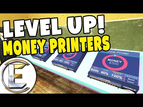 Level Up Money Printers - GMOD DarkRP (200k in 20 Minutes At Maximum Level Also We Got Raided)
