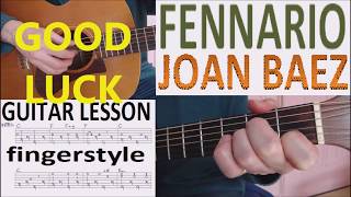 FENNARIO - JOAN BAEZ fingerstyle GUITAR LESSON