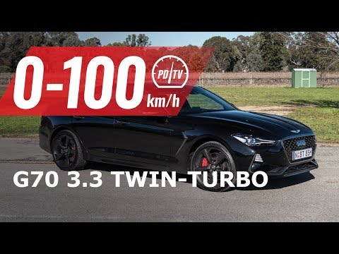 2019 Genesis G70 3.3T V6 0-100km/h & engine sound [short edit]