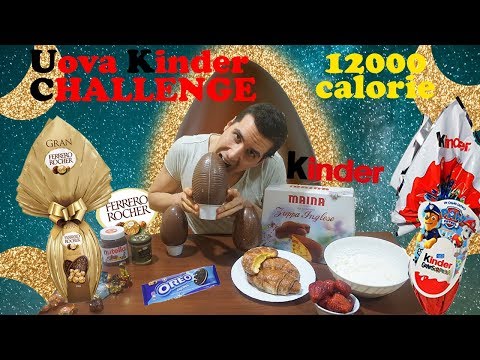 KINDER UOVA CHALLENGE - (12000 calorie) con rinforzo di 1KG di COLOMBA DI PASQUA- MAN VS FOOD