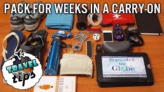 TRAVEL TIPS: Pack for Weeks in a Carry On