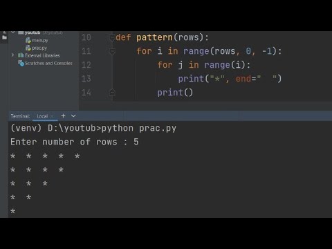 Star Pattern Problem 2 Right Angle Triangle Pattern Using Python