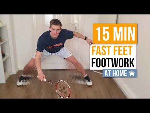 15 Min Fast Footwork Session | Badminton At Home