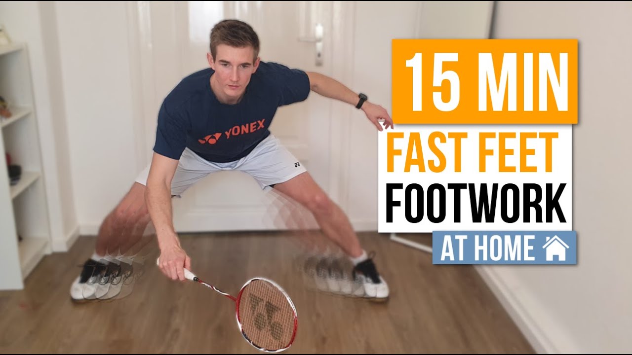 15 Min Fast Footwork Session | Badminton At Home