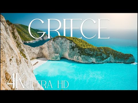 GREECE with Meditation Relaxing Music & Nature soundscape | 4K Relaxation Film