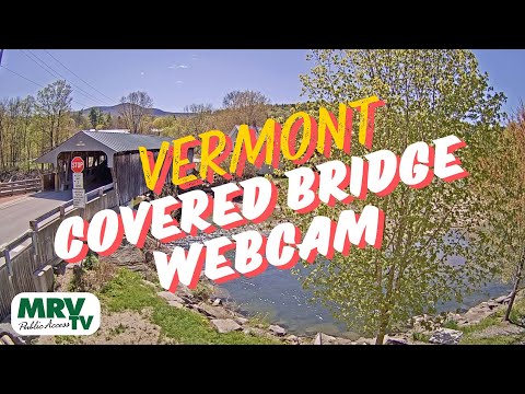 Vermont Covered Bridge Webcam in HD from the Mad River Valley ❄️