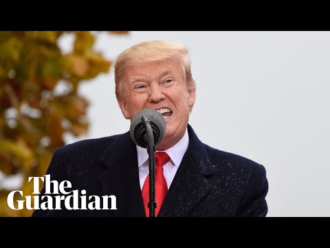 Donald Trump jokes about ‘getting drenched’ during Armistice speech