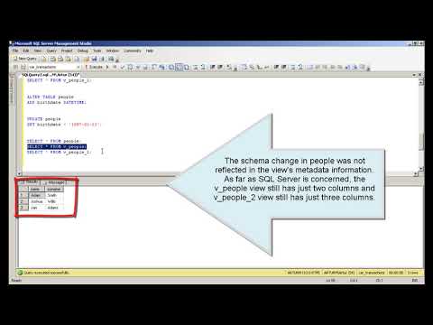 T Sql Tutorial Dynamic Sql Course Refreshing Views Lesson 2