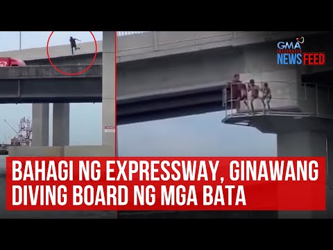 Bahagi ng expressway, ginawang diving board ng mga bata GMA Integrated Newsfeed