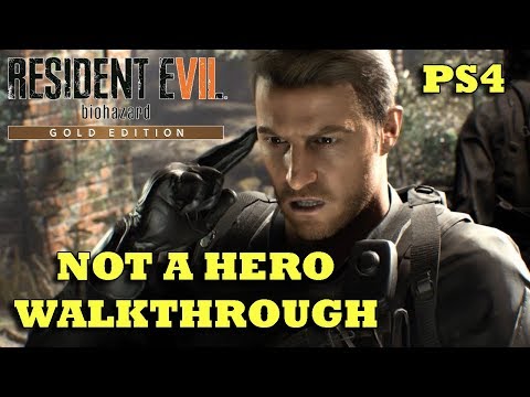 RESIDENT EVIL 7 NOT A HERO DLC PS4 Walkthrough + All Coin & File Locations (Normal Mode)