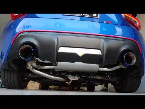 Subaru BRZ stock exhaust vs X-force exhaust, sound comparison