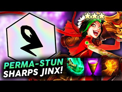 JINX 3 WITH 6 SHARPS STUNS ALL ENEMY CHAMPS!! | Teamfight Tactics