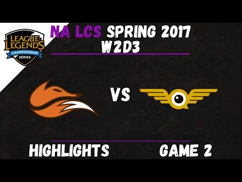 FOX vs FLY Highlights Game 2 NA LCS 2017 Spring W2D3 Echo FOX vs FlyQuest eSports