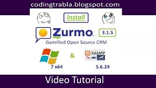 Download the video "Install Zurmo CRM 3.1.5 on Windows 7 localhost ( XAMPP 5.6.24 ) - open source PHP Gamified  CRM byAO"