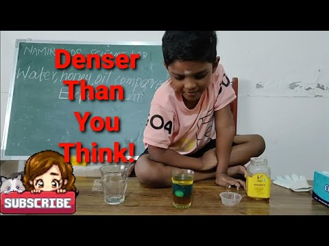 Denser Than You Think / Honey Oil Water density comparison science experiment #science #videos