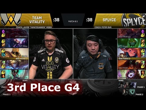 Vitality vs Splyce | Game 4 3rd Place S8 EU LCS Spring 2018 | VIT vs SPY G4
