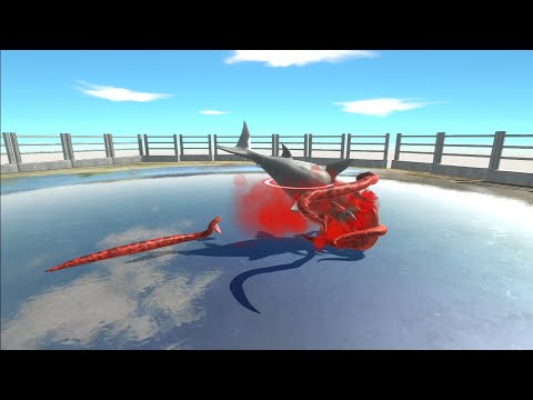 Mutant Megalodon Vs 5 Titanoboa ► Animal revolt battle simulator ►  Who will win?