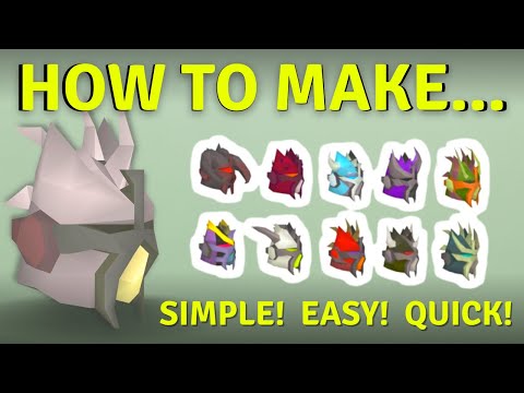 osrs - How To Make A Slayer Helmet & Adding Boss Head - Trim