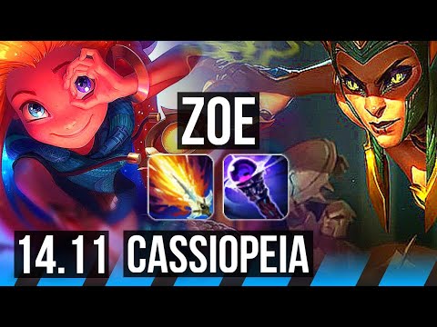 ZOE vs CASSIOPEIA (MID) | 14/1/11, Legendary, 700+ games | EUW Master | 14.11