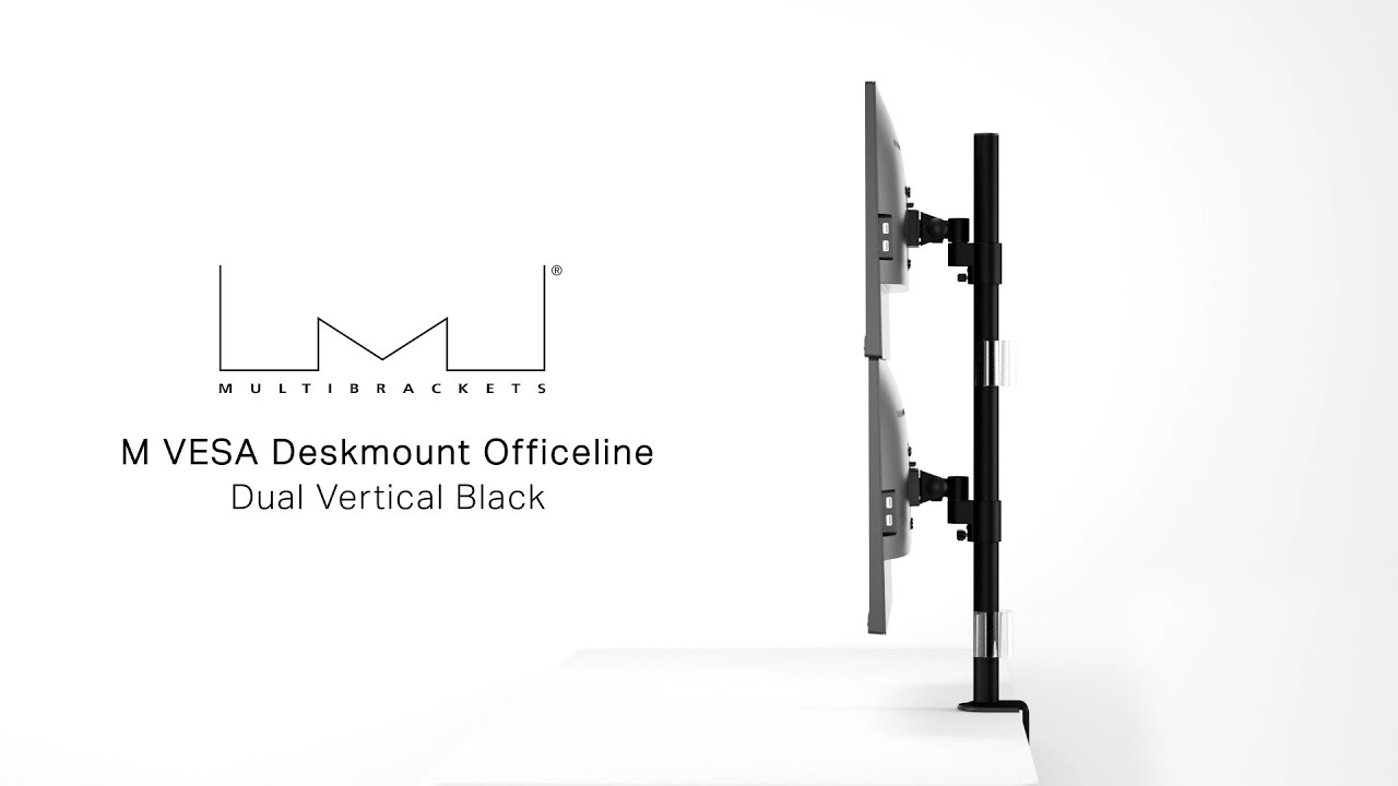 Multibrackets Tischhalterung Officeline Dual Vertical bis 8 kg – Schwarz