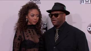 Bella Harris and Jimmy Jam Fashion - AMAs 2016