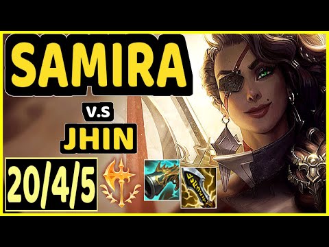 SAMIRA vs JHIN - 20/4/5 KDA BOTTOM ADC GAMEPLAY - EUW Ranked GRANDMASTER