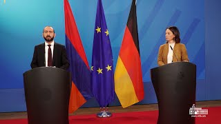 ՀՀ ԱԳ նախարար Արարատ Միրզոյանի խոսքը և պատասխանները լրագրողների հարցերին Գերմանիայի ԱԳ նախարար Անալենա Բերբոքի հետ համատեղ մամուլի ասուլիսի ժամանակ