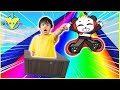 Roblox SLIDE DOWN STUFF in a Rainbow Box Let's Play with VTubers Ryan ToysReview Vs Combo Panda
