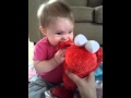Hannah With Elmo Almost 7 Months