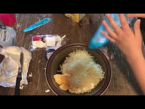 How to make a Cheese Ball with Shredded Swiss, Goat Cheese and Old English