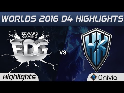 EDG vs H2K Highlights Worlds 2016 D4 Edward Gaming vs H2K Gaming
