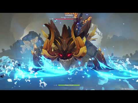 Genshin Impact | Azhdaha Lvl 90 No Damage Challenge | Tale of Azhdaha Cutscene