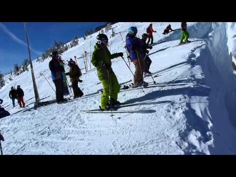 Corbet's Couloir right side drop-in