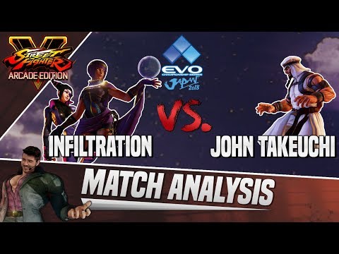 SFV AE Match Analysis: EVO Japan 2018 WINNERS FINALS - Infiltration vs. John Takeuchi