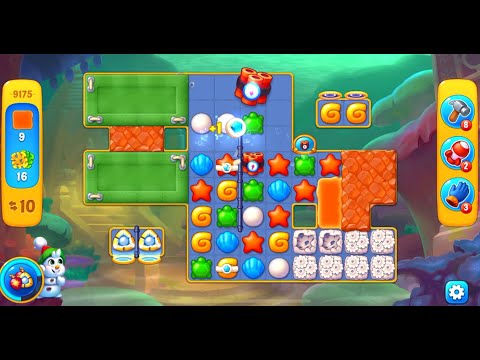 Fishdom level 9175 with a puzzle (с головоломкой)