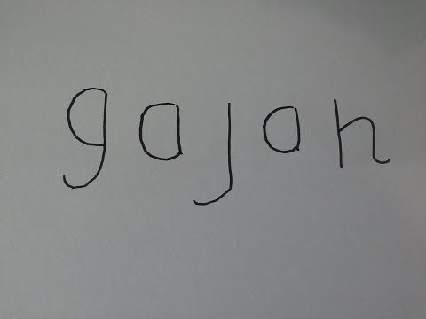 Menggambar Gajah zaman NOW dari kata Gajah