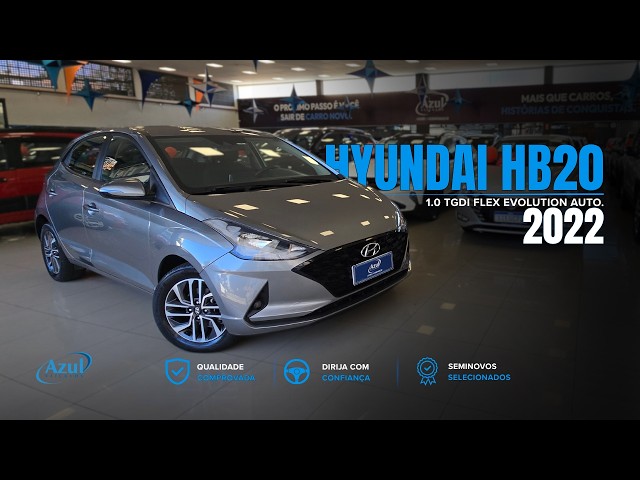 Vídeo HYUNDAI HB20 1.0 TGDI FLEX EVOLUTION AUTOMÁTICO