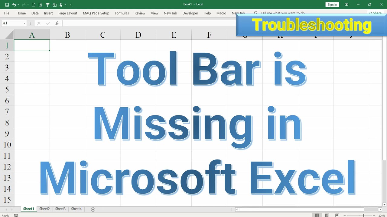 Why is my toolbar not working in Excel? Any Answer