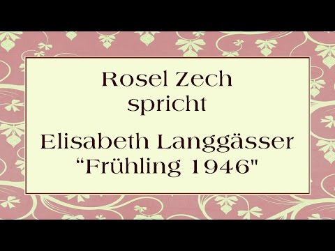 Elisabeth Langgässer „Frühling 1946" I