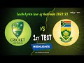 Day 2 Highlights: 1st Test, Australia vs South Africa| 1st Test - Australia vs South Africa