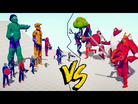 MARVEL TEAM 🅰️ Vs 👹 5x GIANT / Totally Accurate Battle Simulator ( TABS )